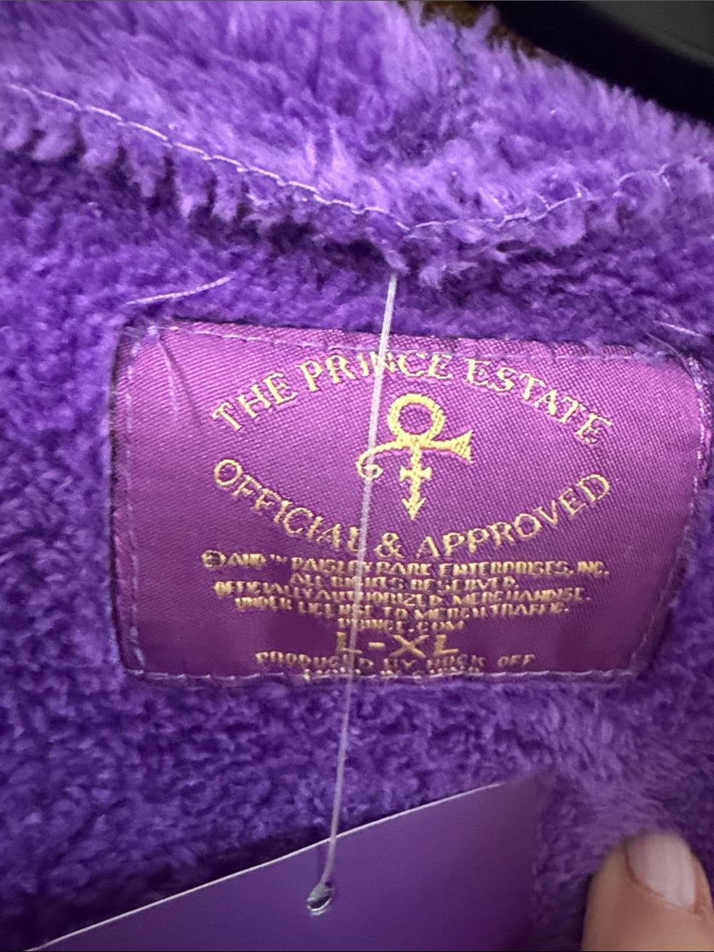 Prince Purple Plush Robe with Gold Trim Official Prince estate approved - Picture 8 of 8